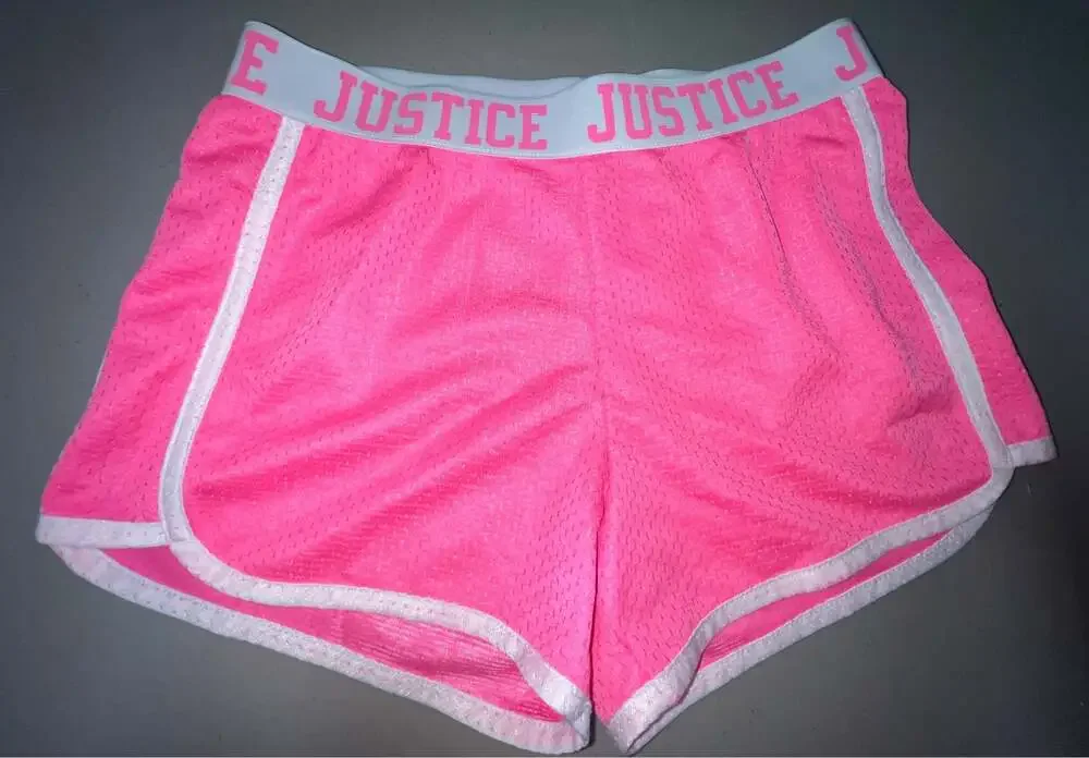 NWOT Justice Hot Pink Mesh Shorts 10